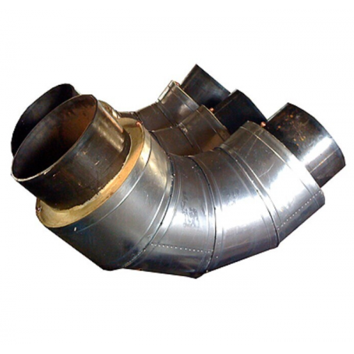 Отвод стальной ППУ ПЭ тип 2 30° Ст3сп 26,8х2,5х140х3х53,6 мм ГОСТ 3262-75